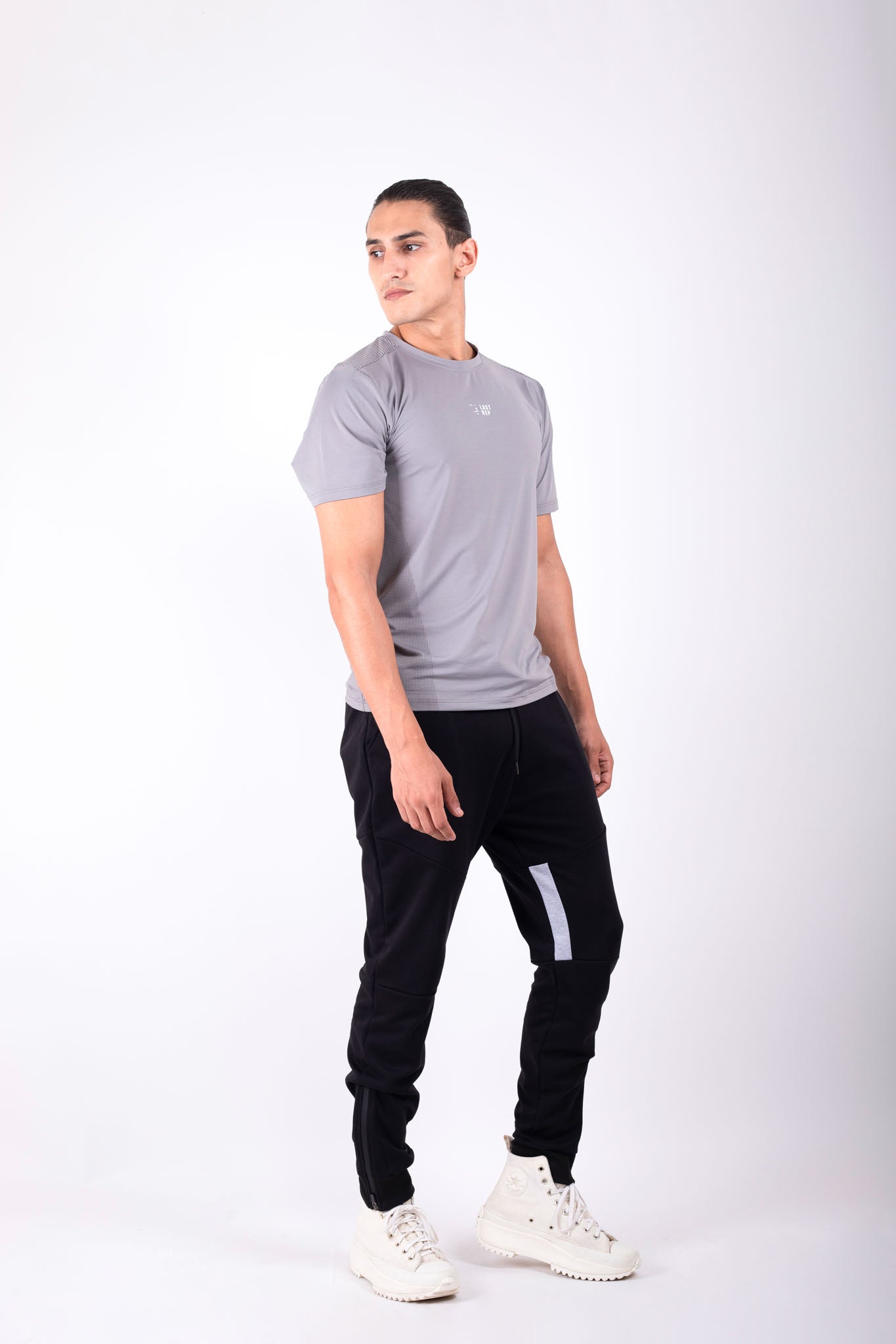 Wrinkle Free Performance T shirt Silver Grey