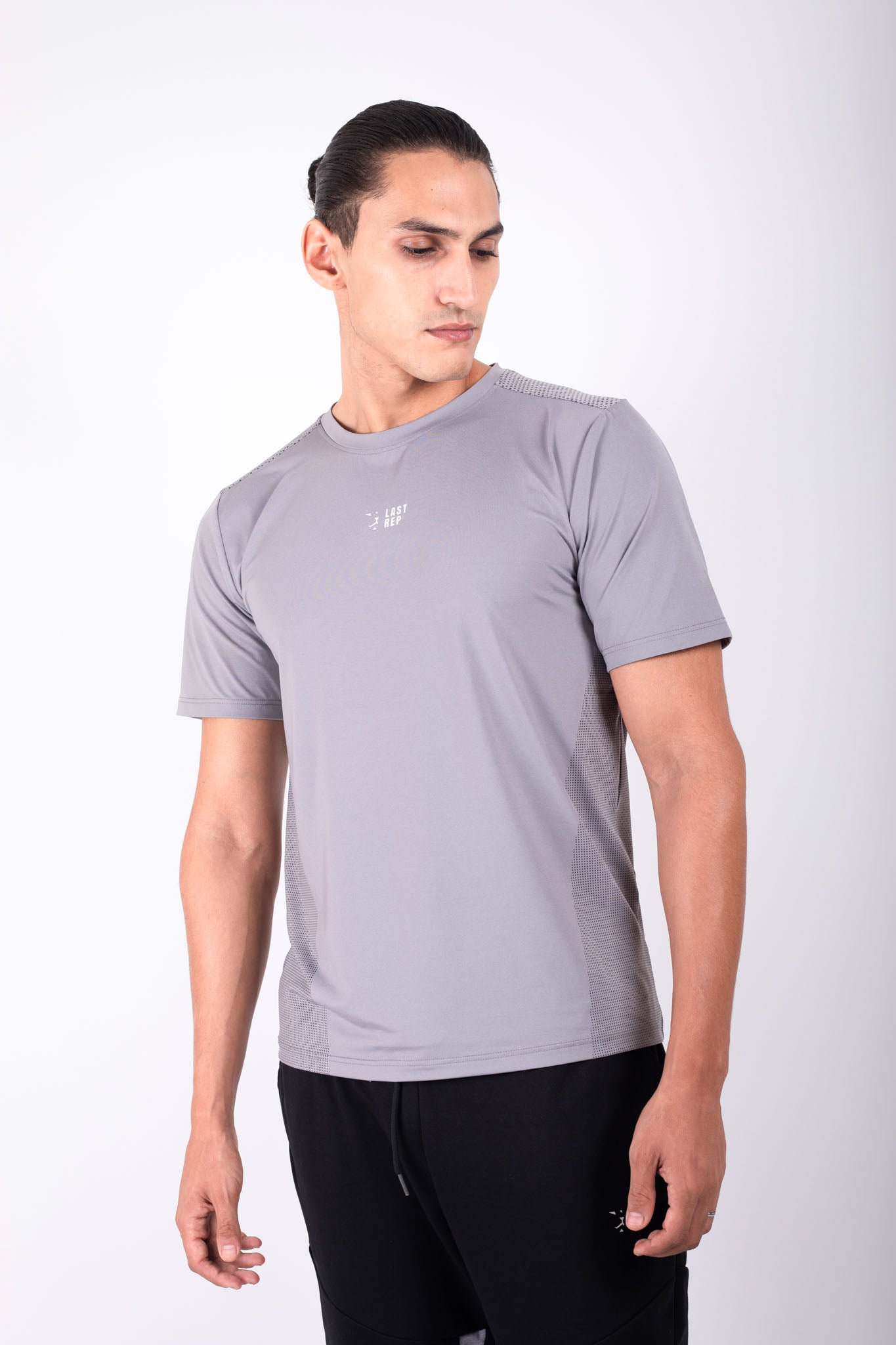 Wrinkle Free Performance T shirt Silver Grey