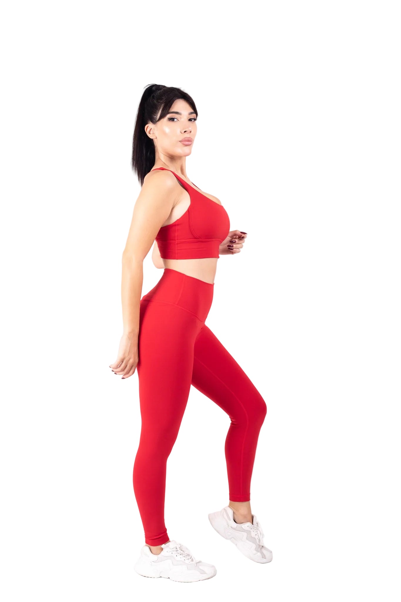 Vibe Cross back Yoga Set Red