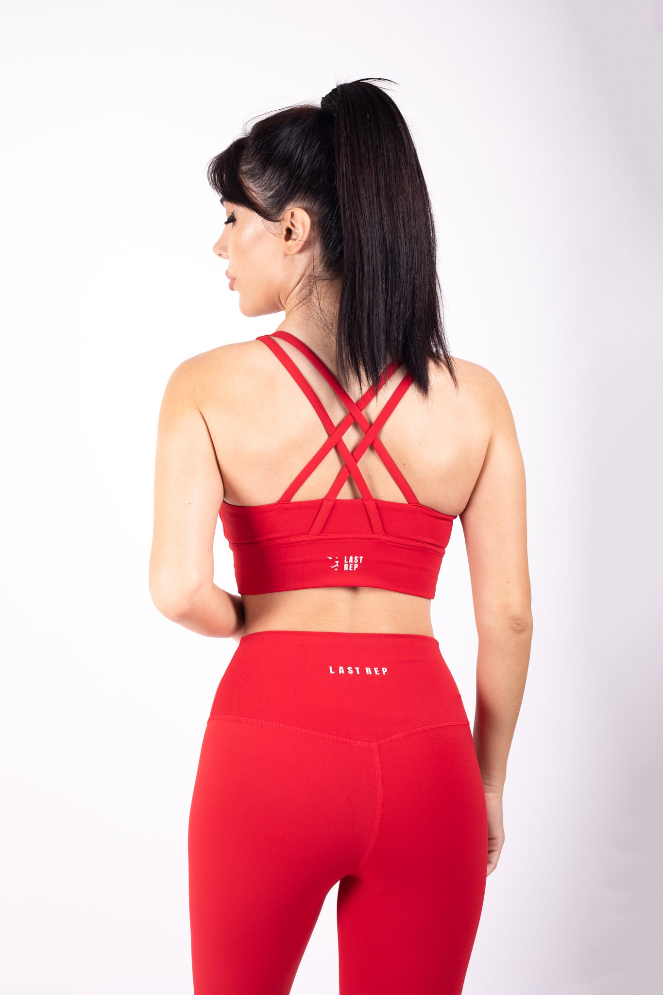 Vibe Cross back Yoga Set Red