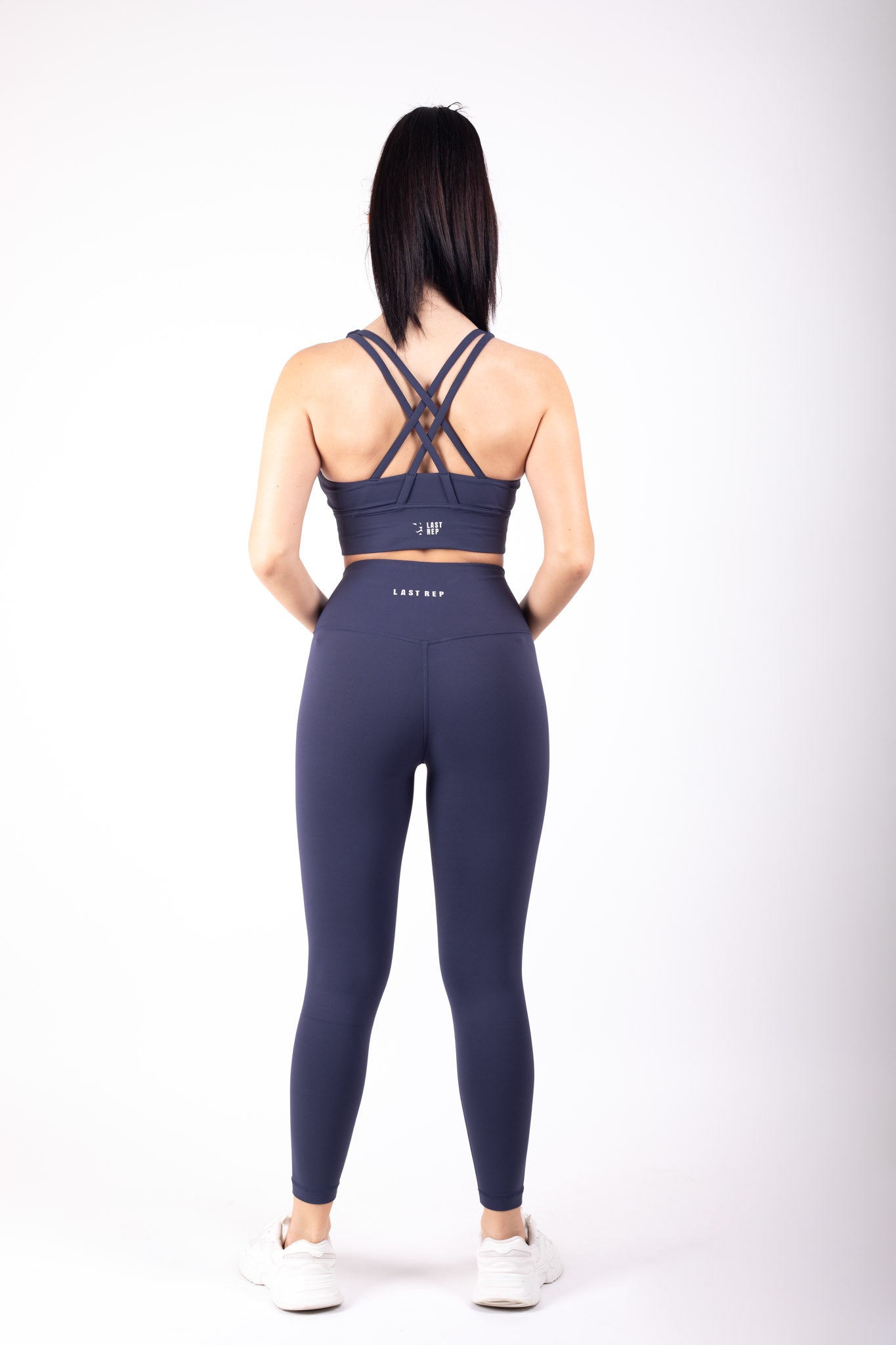 Vibe Cross back Yoga Set Berry Blue