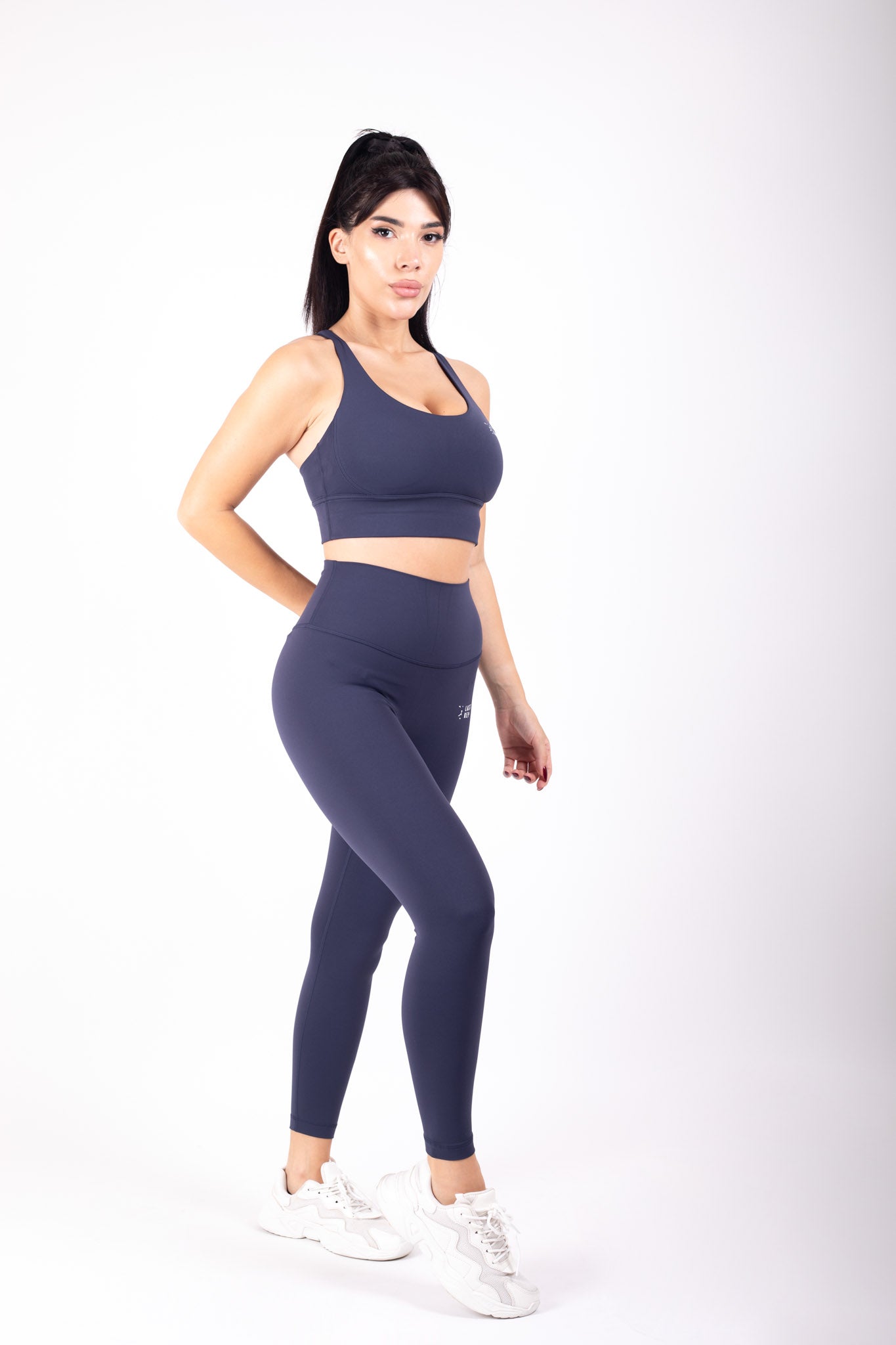 Vibe Cross back Yoga Set Berry Blue