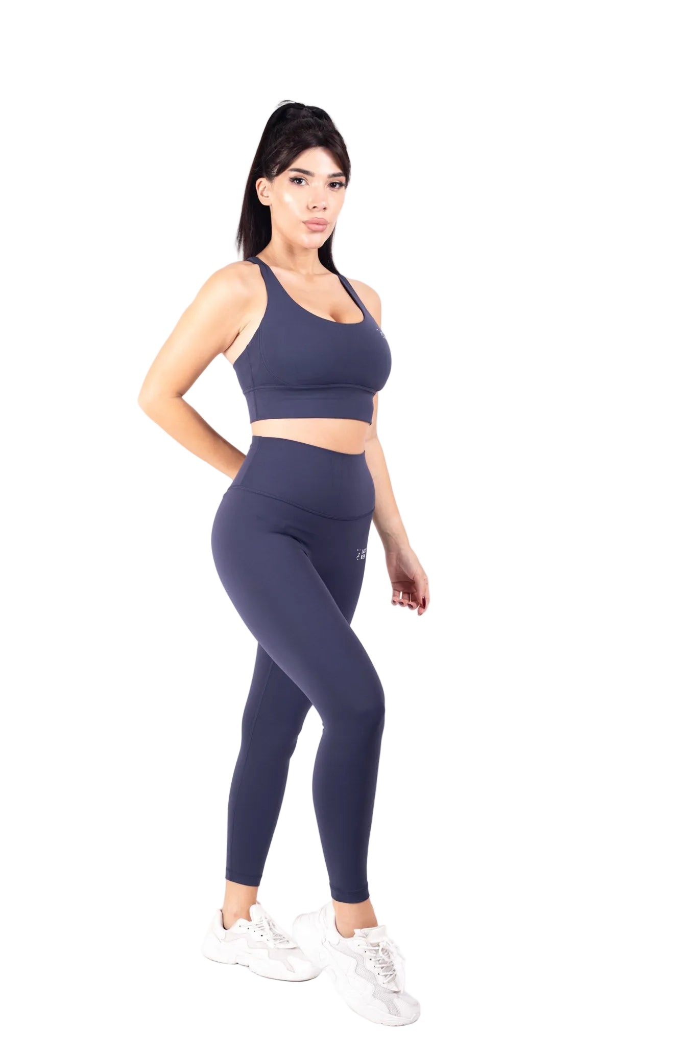 Vibe Cross back Yoga Set Berry Blue