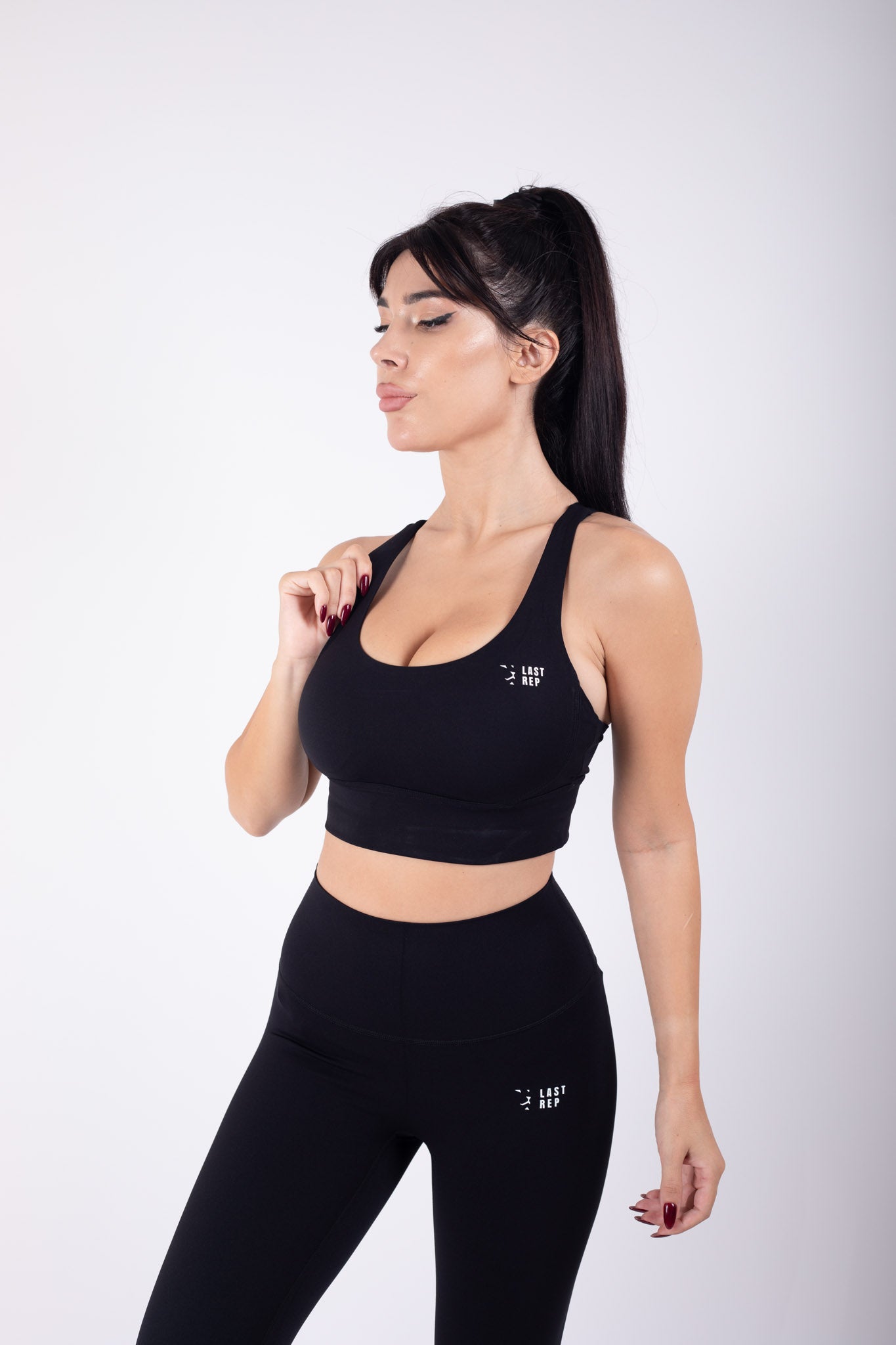 Vibe Cross back Yoga Set Black