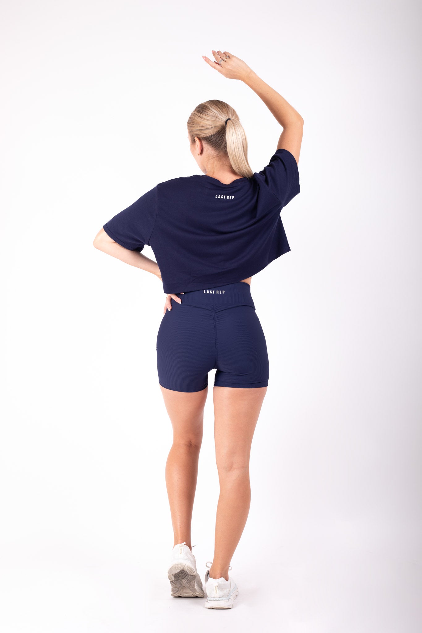 Crop Top Short Set Indigo Blue