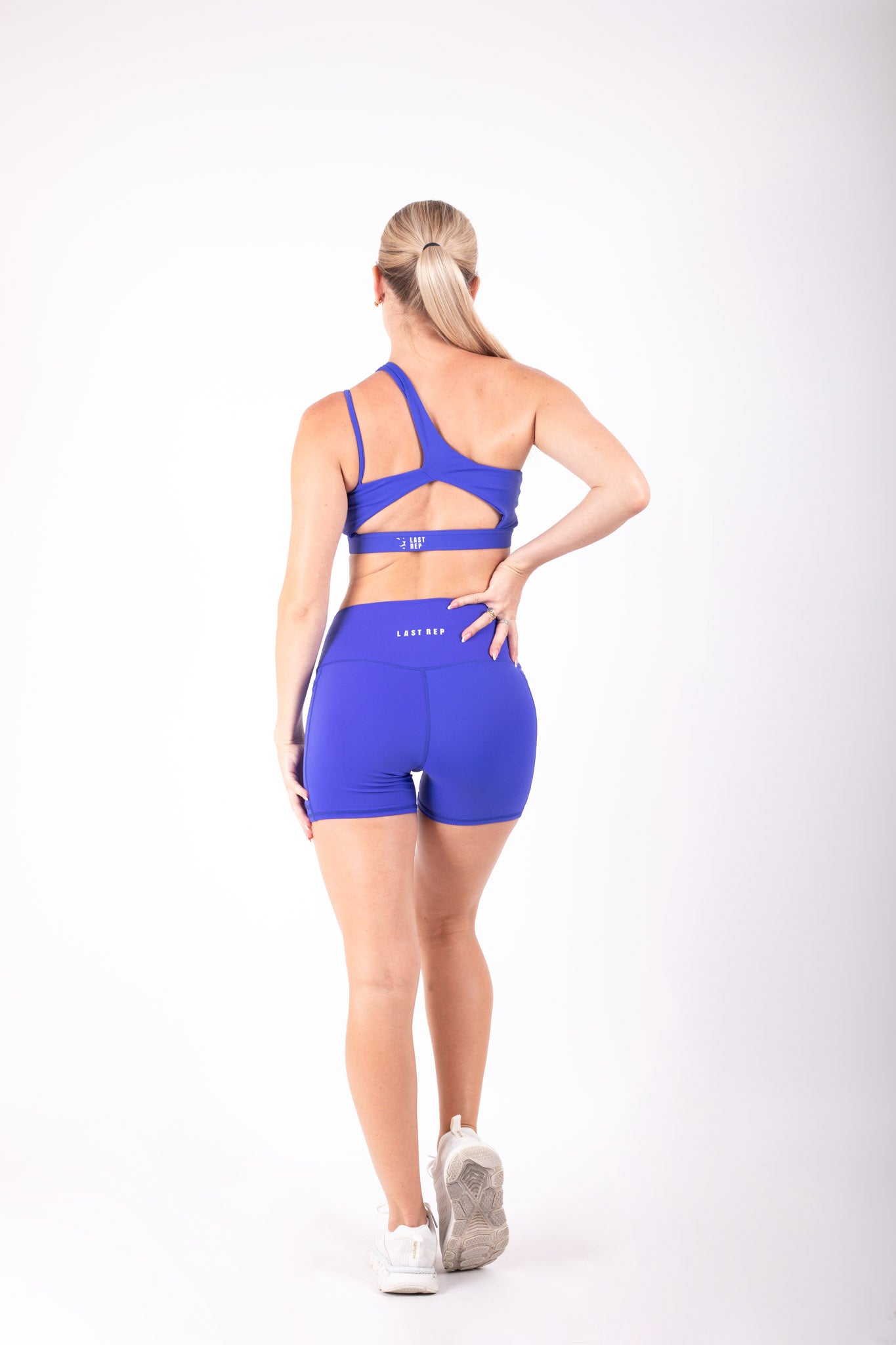Sassy Sports Bra Short Set Violet Blue
