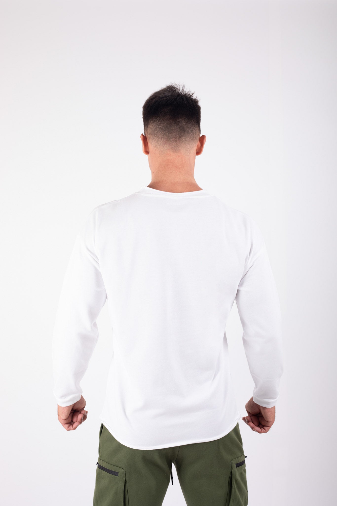 Long Sleeve Gym T-shirt White