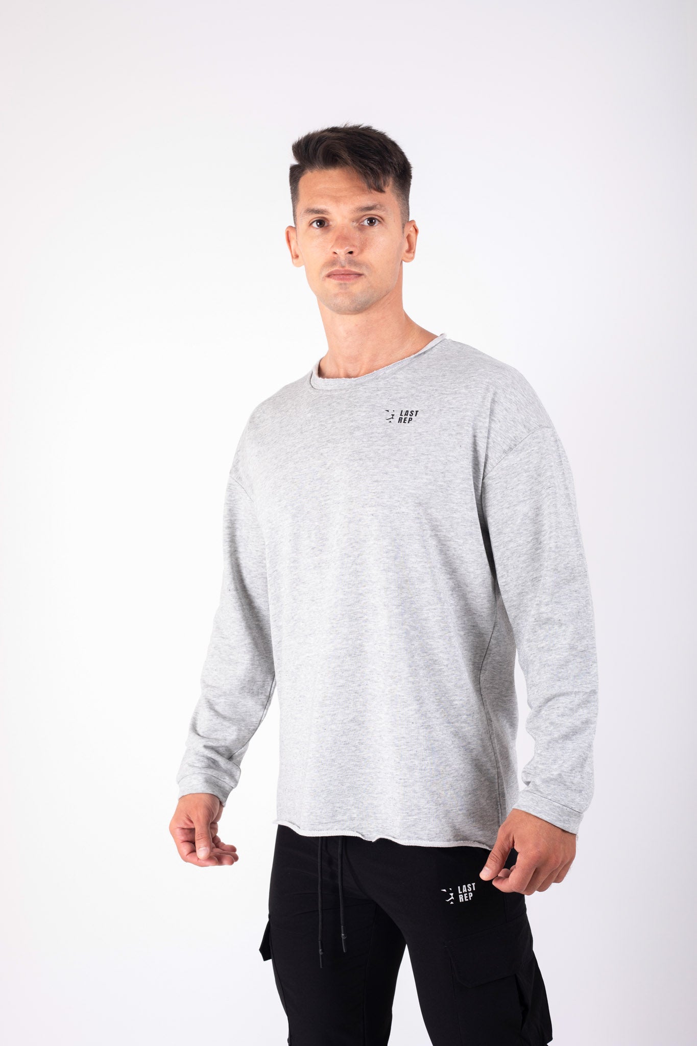 Long Sleeve Gym T Shirt Ash Grey