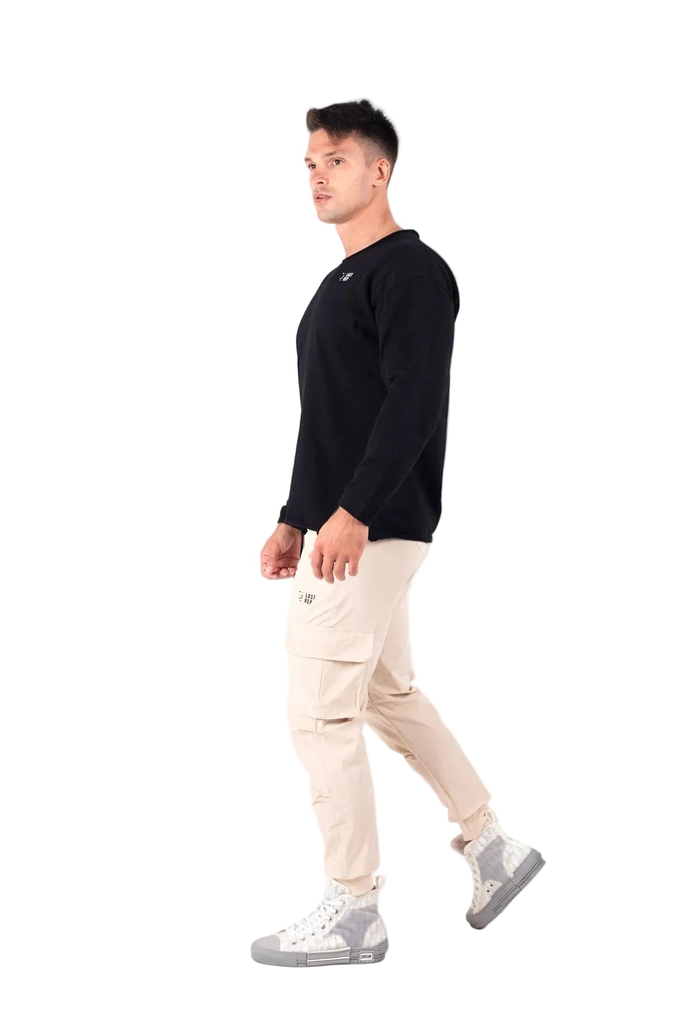 Long Sleeve Gym T Shirt Black