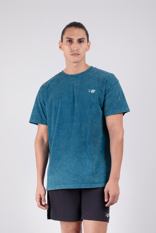 UAE Mark Oversized T-Shirt Acid Blue