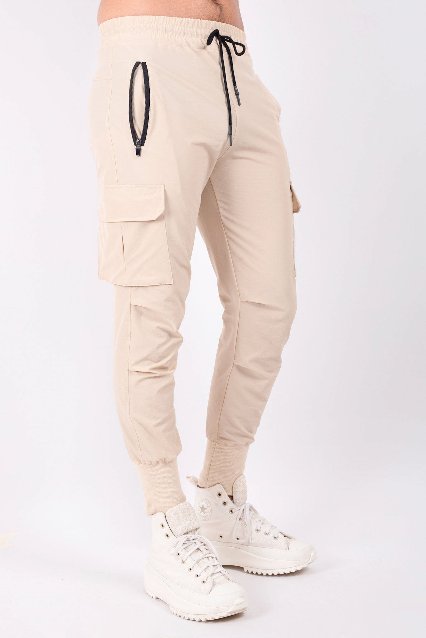 Core Cargo Sweat Pants Beige