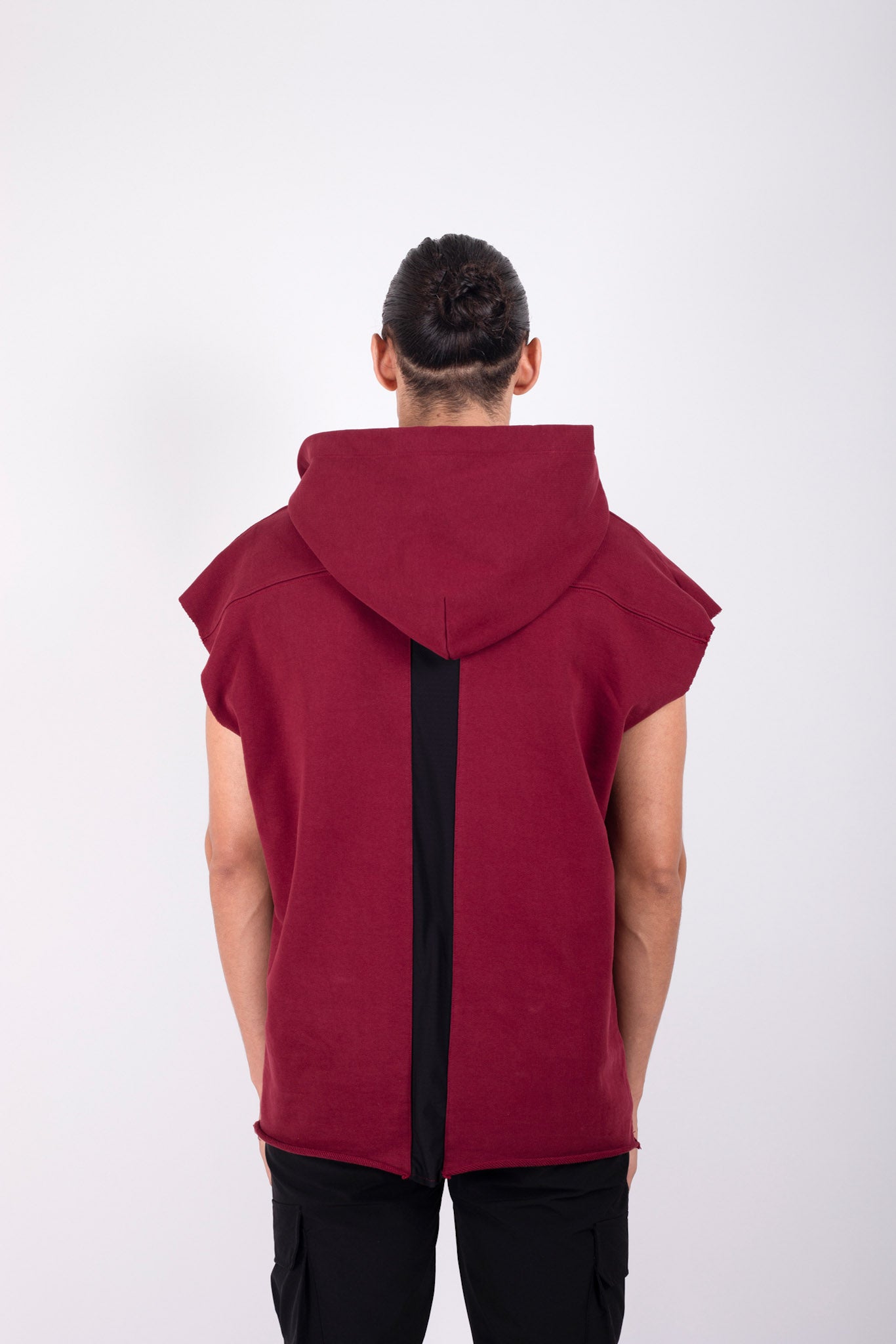 Raw Cut Hoodie Maroon