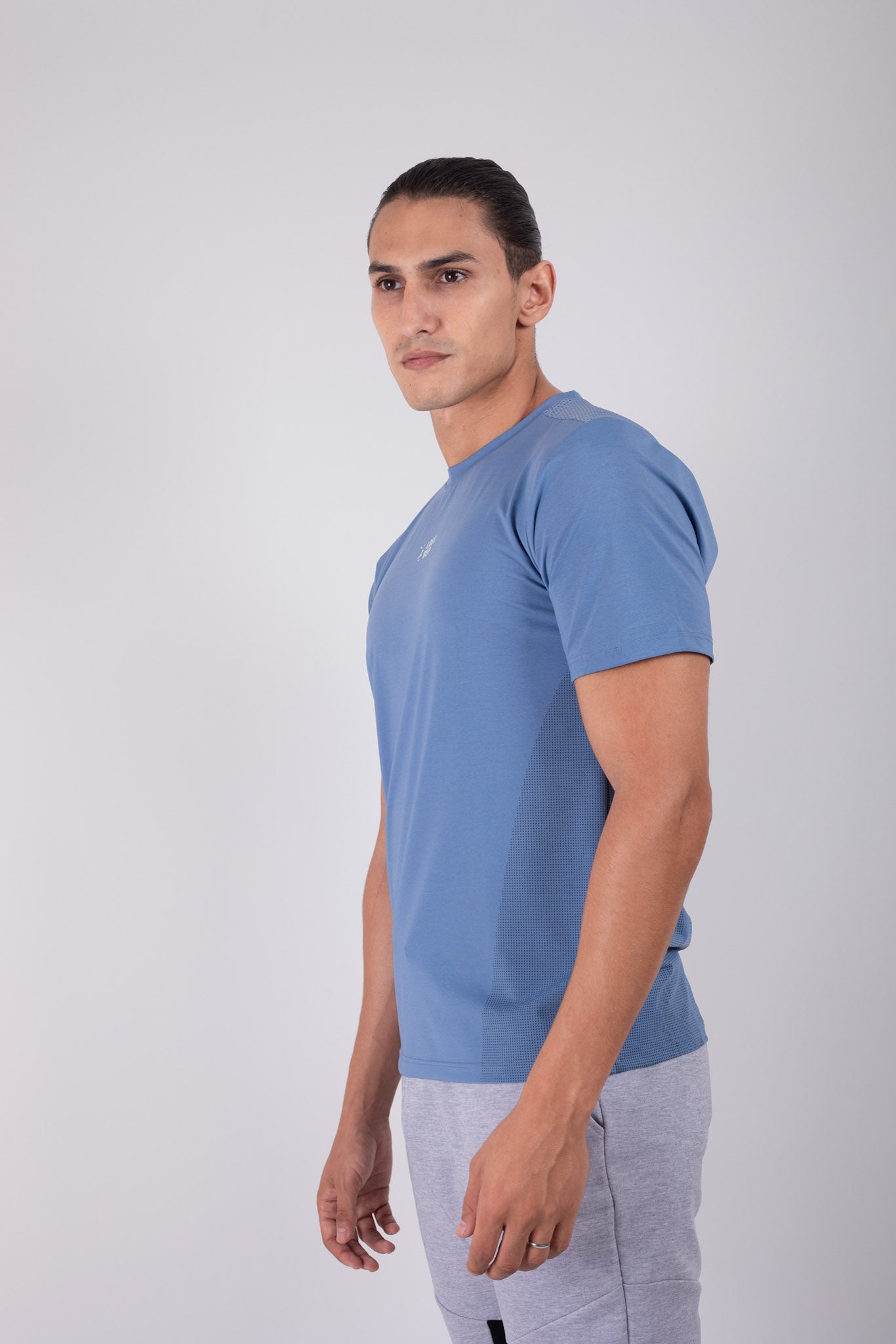 Wrinkle Free Performance T shirt Sky Blue