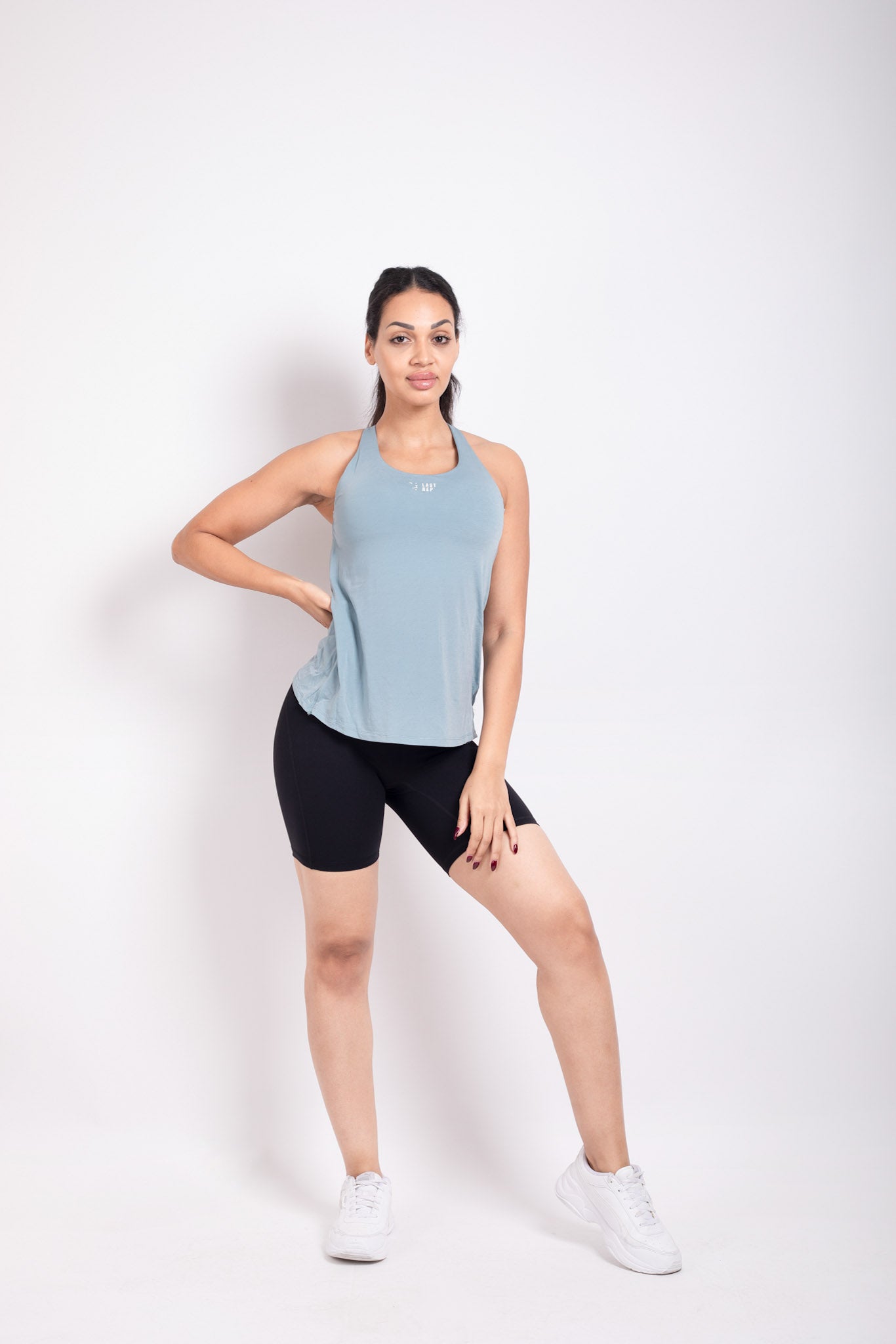 Spider Tank Top Light Cyan