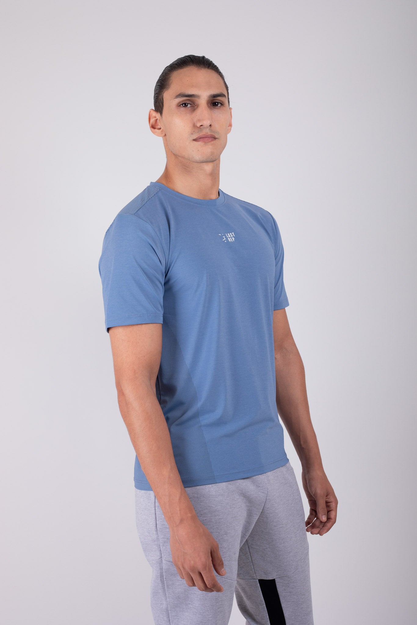 Wrinkle Free Performance T shirt Sky Blue