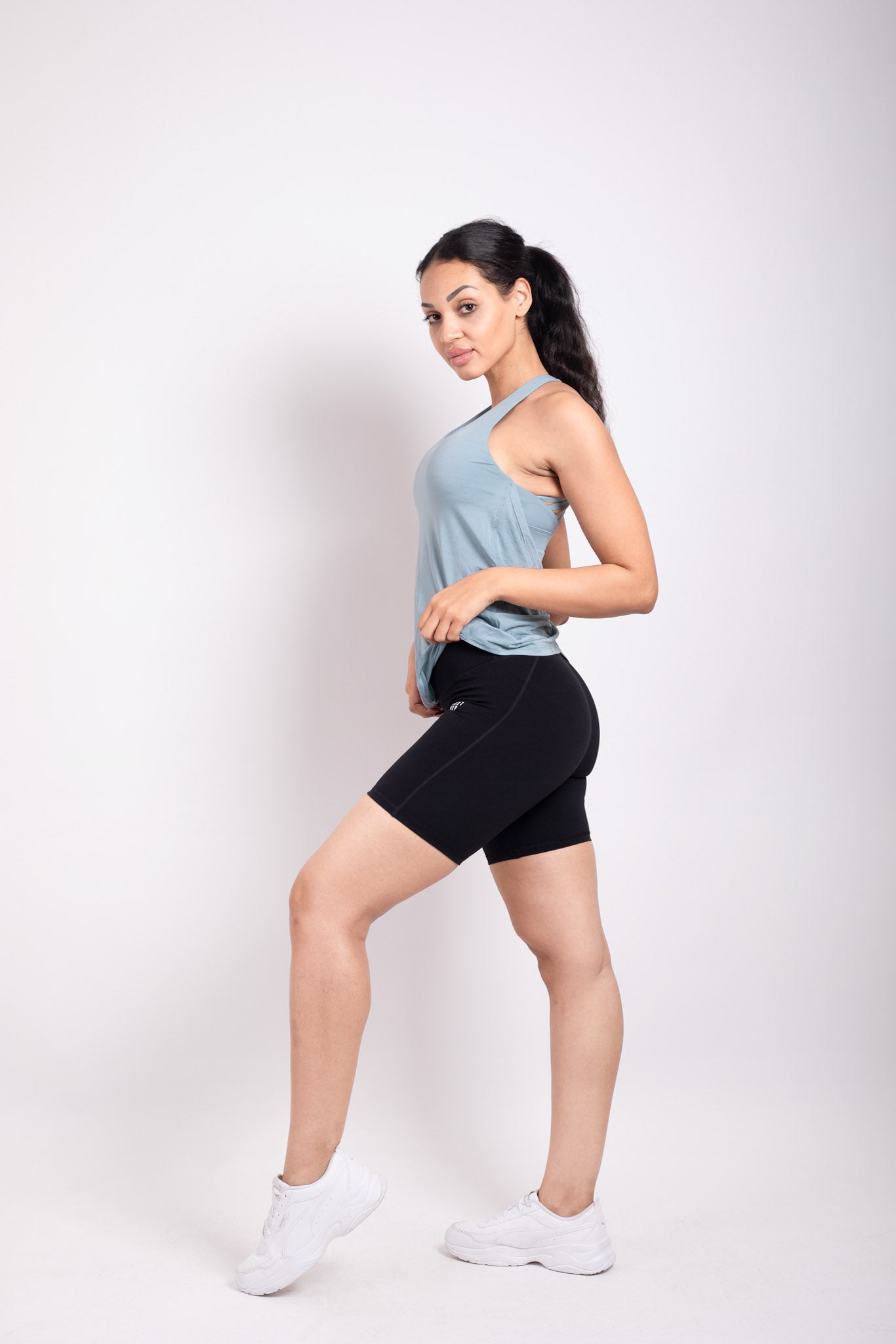 Spider Tank Top Light Cyan