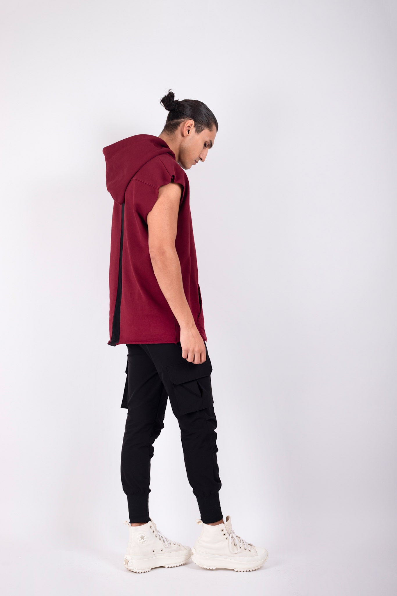 Raw Cut Hoodie Maroon