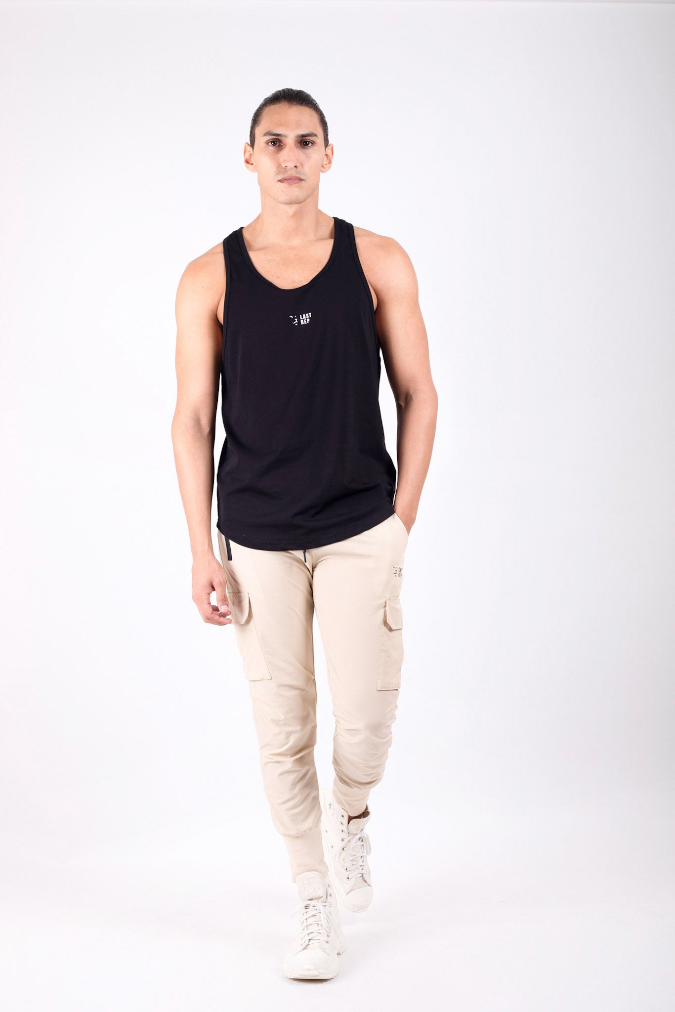 Core Cargo Sweat Pants Beige