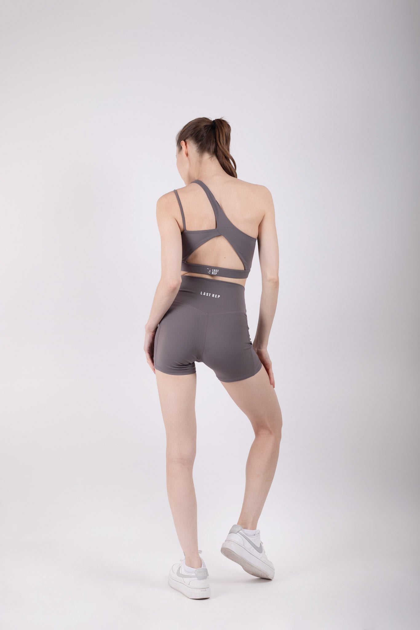 Sassy Sports Bra Short Set Grey