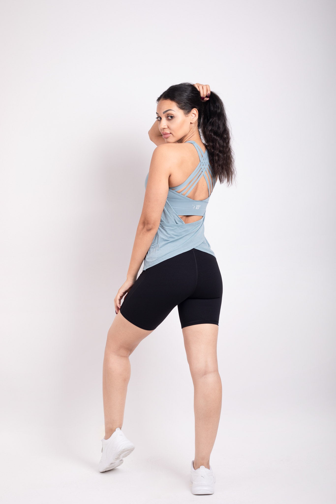 Spider Tank Top Light Cyan