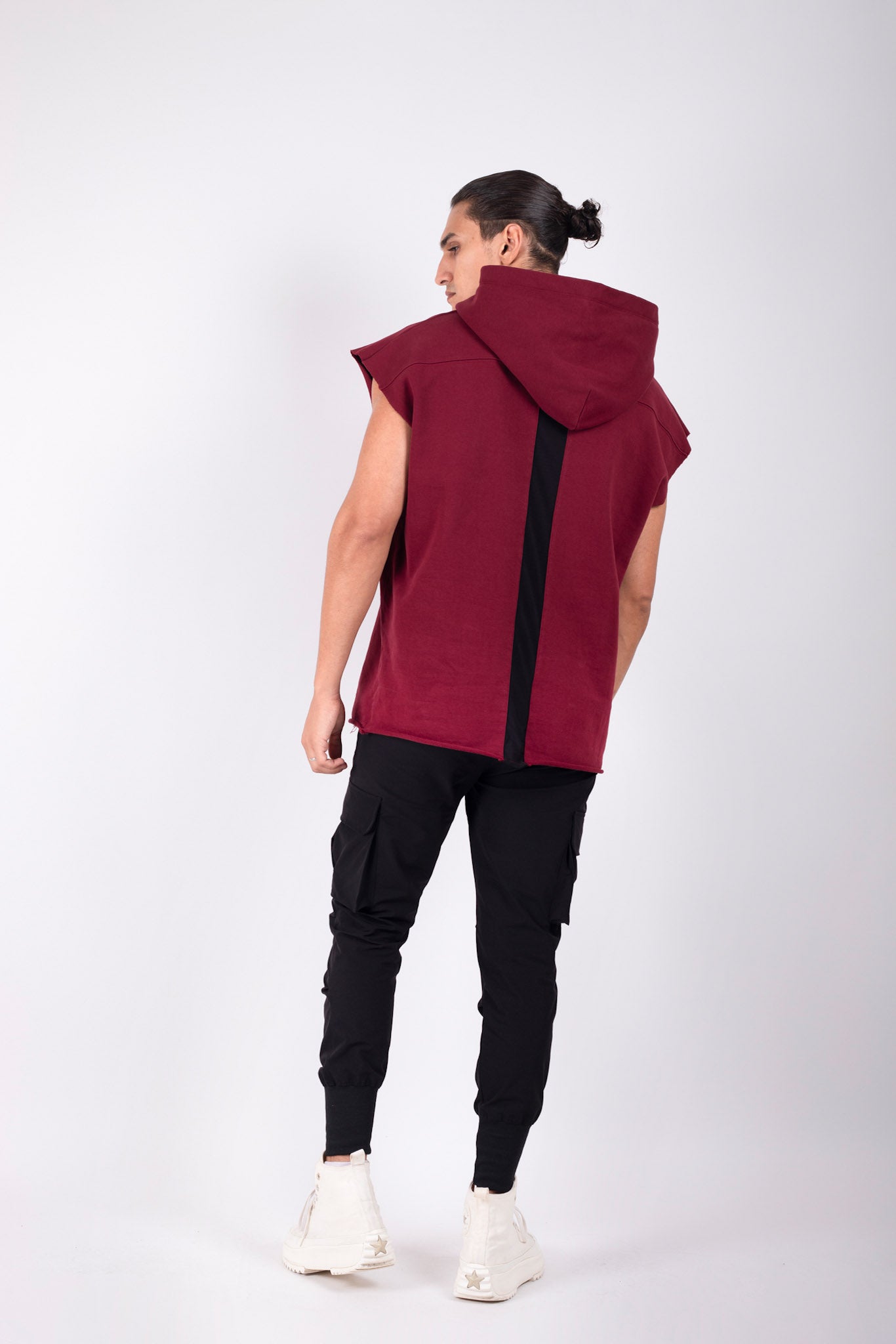 Raw Cut Hoodie Maroon