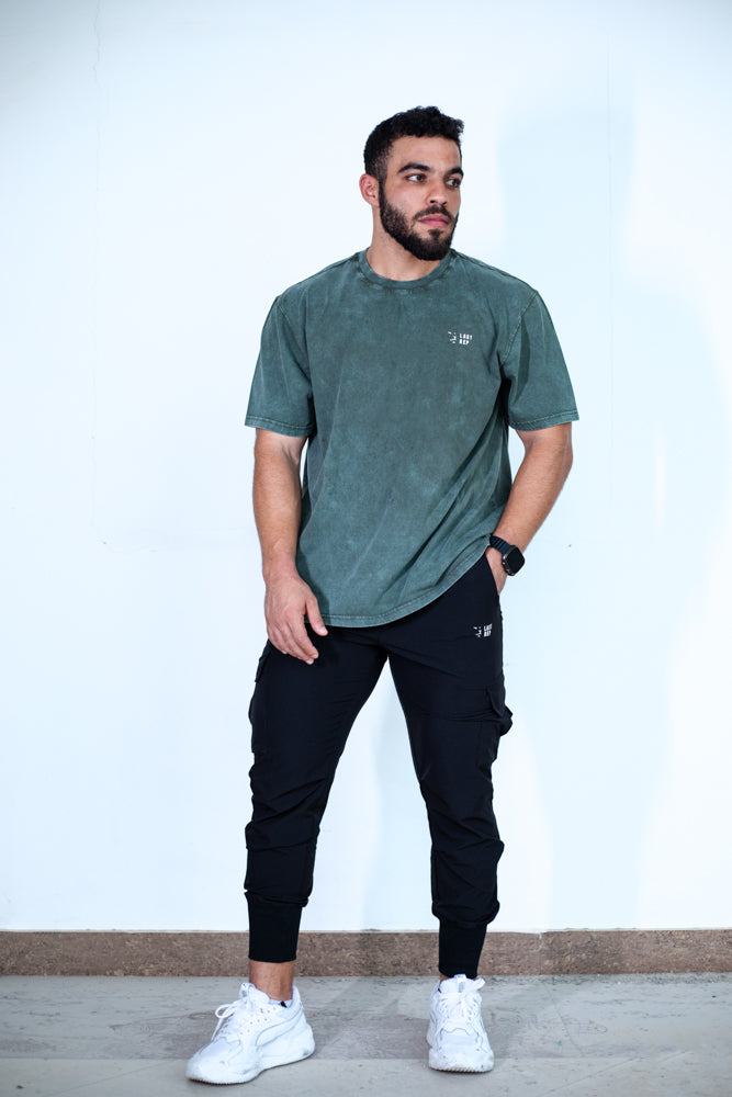 UAE Mark Oversized Men T-Shirt Acid Olive
