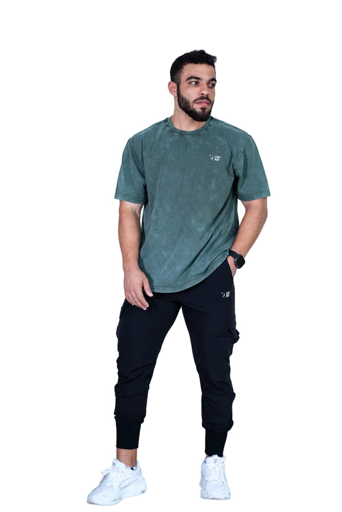 UAE Mark Oversized Men T-Shirt Acid Olive