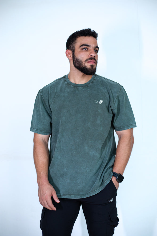 UAE Mark Oversized Men T-Shirt Acid Olive
