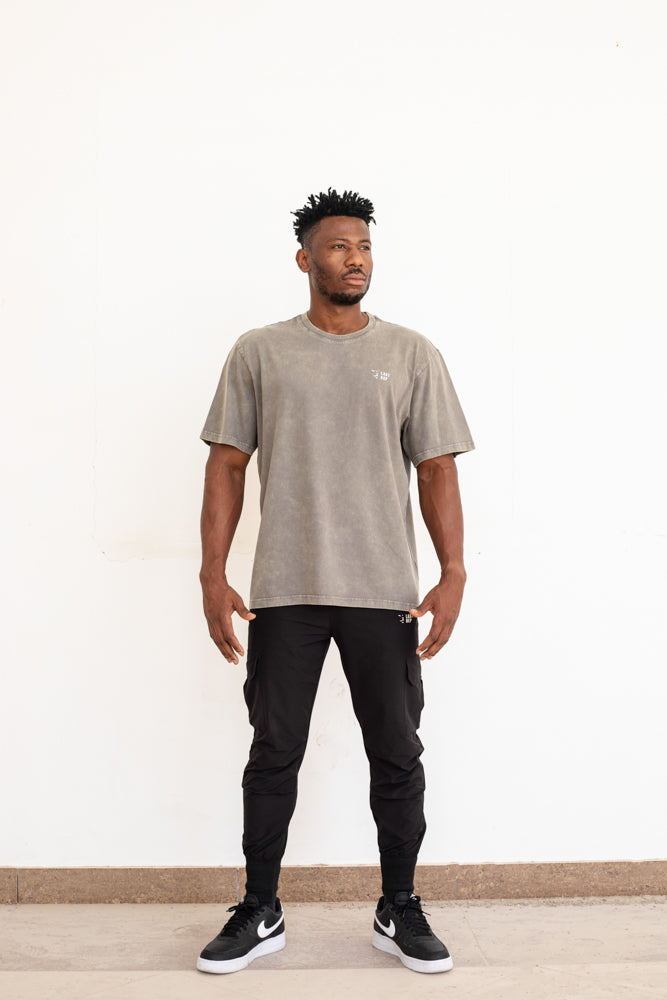 UAE Mark Oversized Men T-Shirt ACID TAUPE