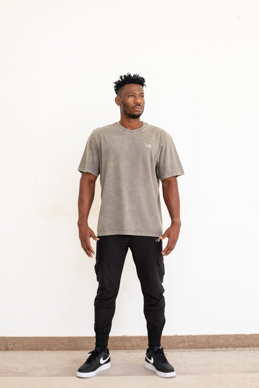 UAE Mark Oversized Men T-Shirt ACID TAUPE