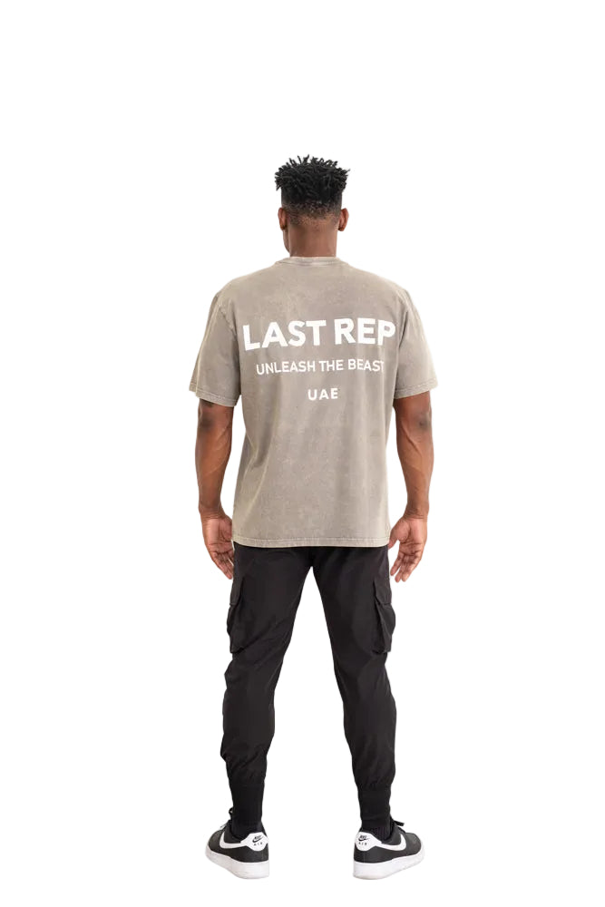 UAE Mark Oversized Men T-Shirt ACID TAUPE