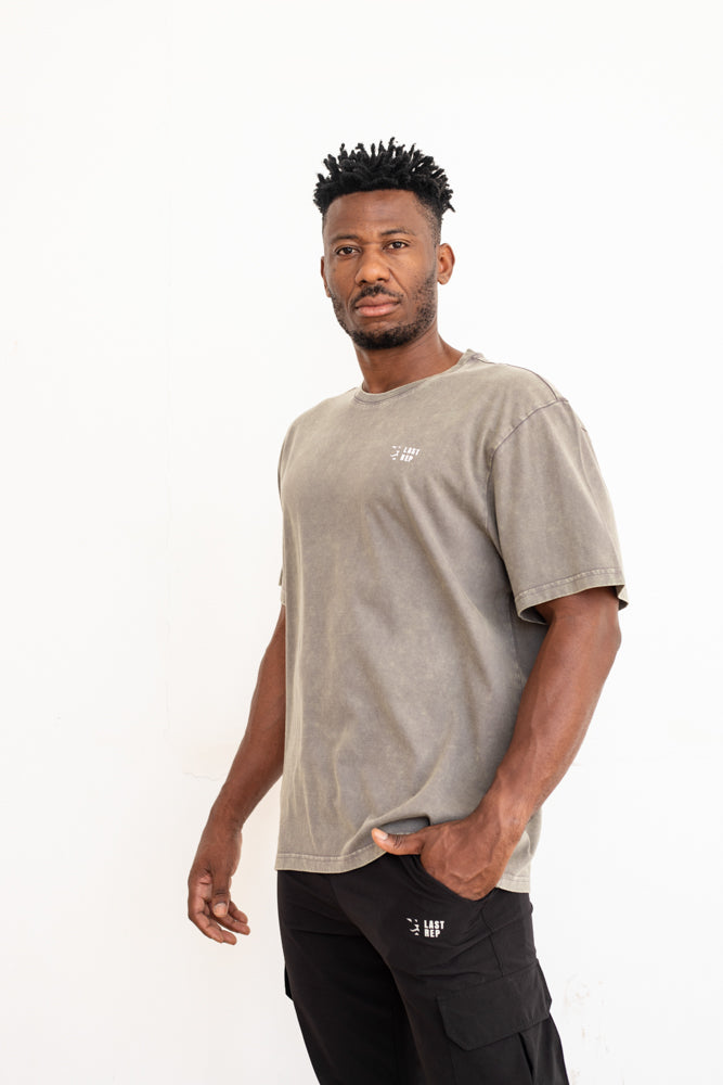 UAE Mark Oversized Men T-Shirt ACID TAUPE