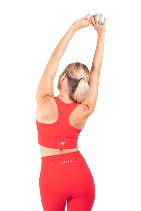 Vibrant Full Support Yoga Set Red