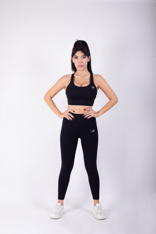Vibe Cross back Yoga Set Black