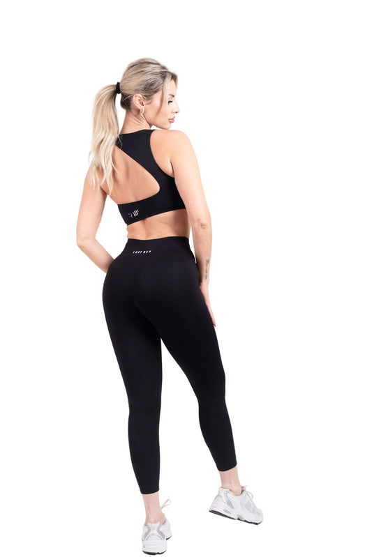 The Diva Backless Yoga Set Black