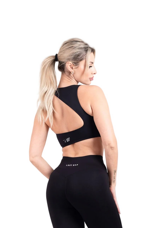 The Diva Backless Yoga Set Black