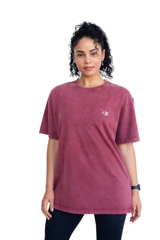 UNIS3X Oversize Tee ACID BURGANDY