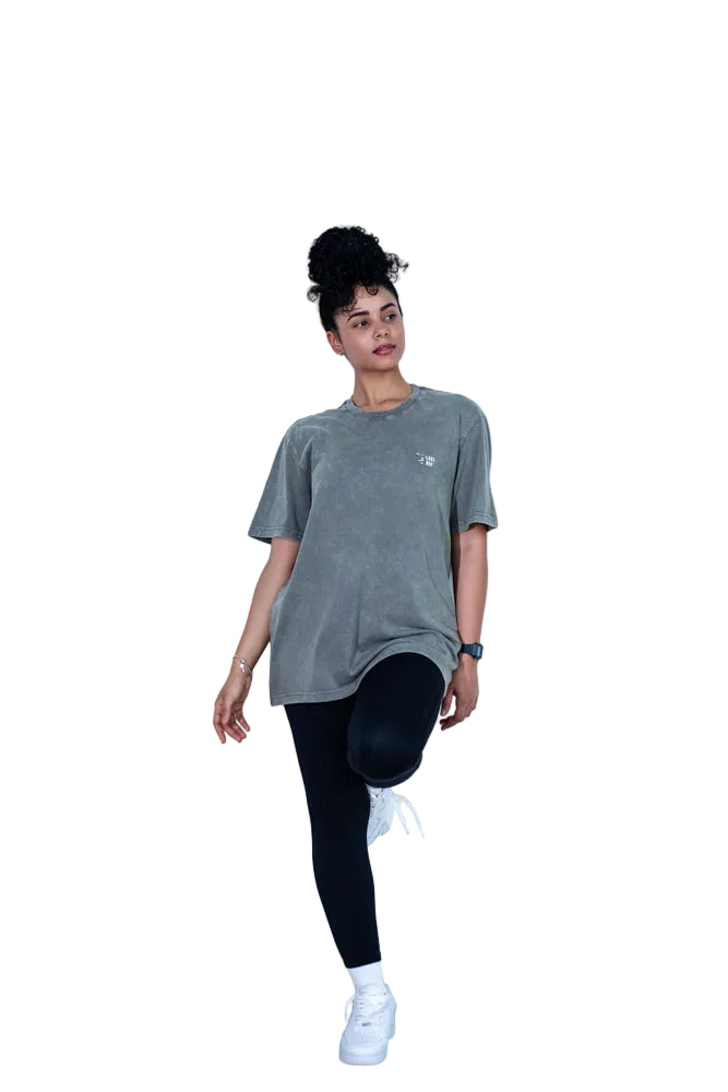UAE Mark Oversized Women T-Shirt Acid Taupe