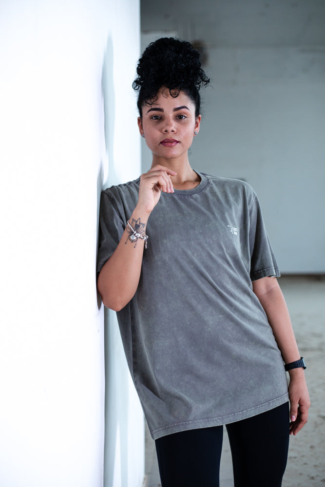 UAE Mark Oversized Women T-Shirt Acid Taupe
