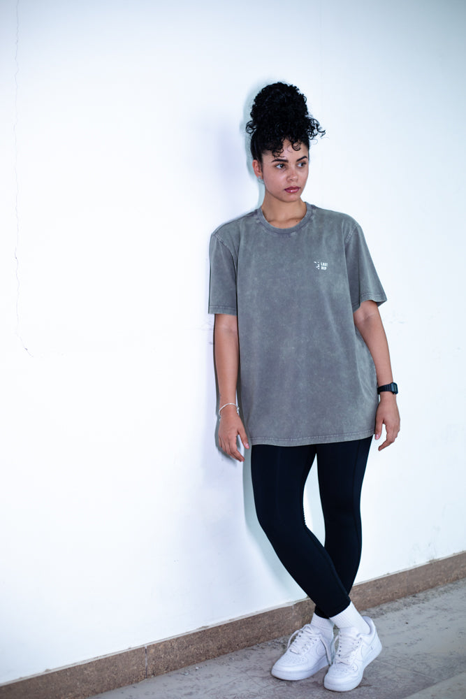 UAE Mark Oversized Women T-Shirt Acid Taupe