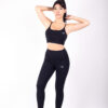 Women's black yoga set for fitness and workout