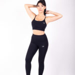 Women's black yoga set for fitness and workout