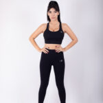 Black Vibe Cross Back Yoga Set - High Stretch & Moisture-Wicking